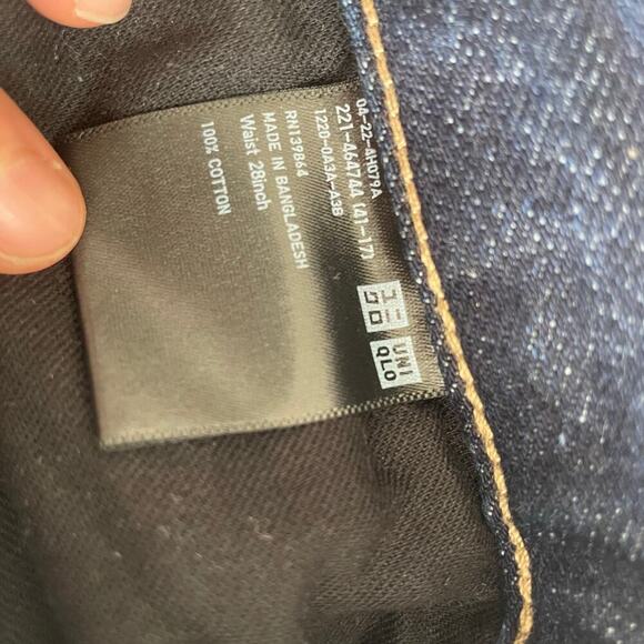 UNIQLO Women Cropped Jean Dark Wash High Rise Size 9 - Picture 4 of 6
